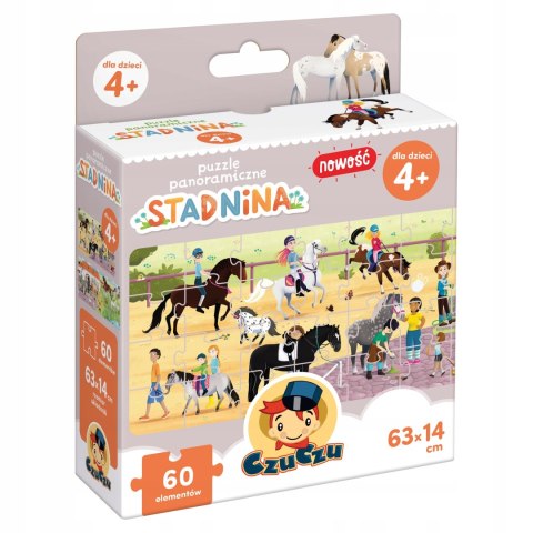 OUTLET CzuCzu Puzzle Panoramiczne Stadnina 60 elementów 4+