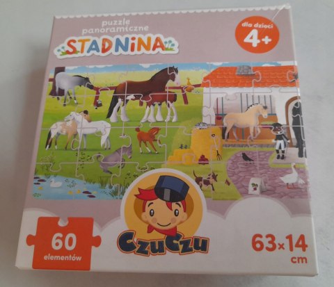 OUTLET CzuCzu Puzzle Panoramiczne Stadnina 60 elementów 4+