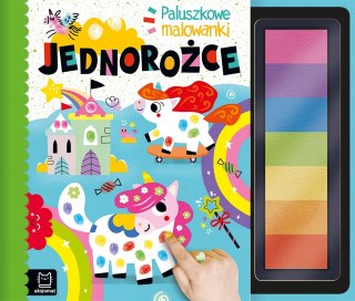 Paluszkowe malowanki Jednorożce Aksjomat Maluj rączkami Malowanka
