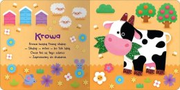 Pogłaszcz zwierzęta Na wsi Książeczka sensoryczna z brokatem Aksjomat