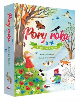Pory roku krok po kroku książka przyrodnicza z rozkładanymi stronami