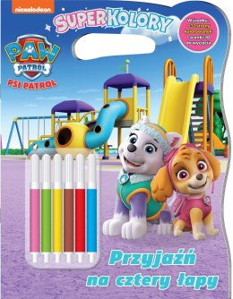 Przyjaźń na 4 łapy Psi Patrol Superkolory Media Service + Flamastry Media