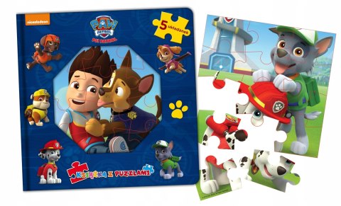 Psi Patrol Książka z puzzlami Media Service 5 Układanek