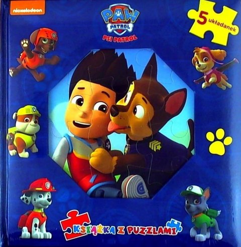 Psi Patrol Książka z puzzlami Media Service 5 Układanek