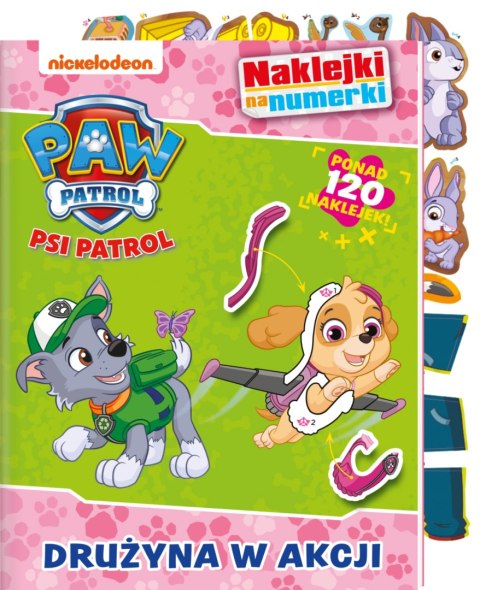 Psi Patrol Naklejki na numerki Drużyna w akcji Media 120 Naklejek