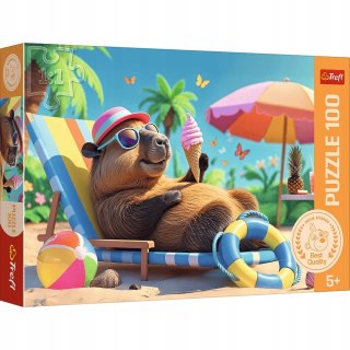 Puzzle 100 elementów 16537 Relaks w stylu kapibary Trefl