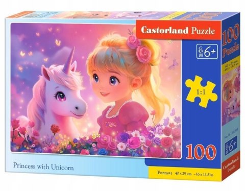 Puzzle 100 elementów Księżniczka z Jednorożcem Castorland 6+