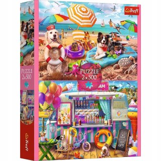 Puzzle 2x500 elementów Wakacyjny czas 37533 Trefl 2w1