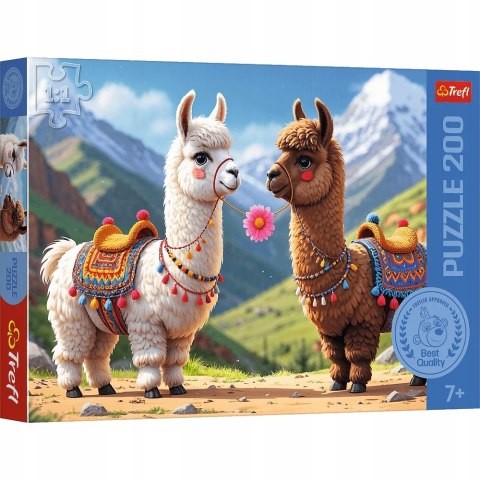 Puzzle 200 elementów Kolorowe lamy 13356 Trefl
