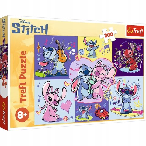Puzzle 300 elementów 23033 Zakręcony Stitch Disney Lilo & Stitch Trefl