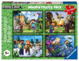 Puzzle Minecraft 4x100 elementów 4w1 Ravensburger