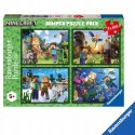 Puzzle Minecraft 4x100 elementów 4w1 Ravensburger