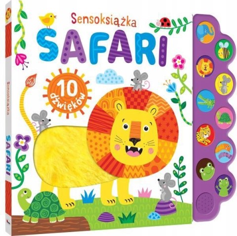 Sensoksiążka Safari Książka Sensoryczna 10 dźwięków Sensoryka Malucha