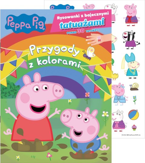 Świnka Peppa Rysowanki z bajecznymi tatuażami Przygody z kolorami Media