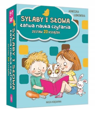 Sylaby i słowa Łatwa nauka czytania zestaw 20 książek Agnieszka Łubkowska