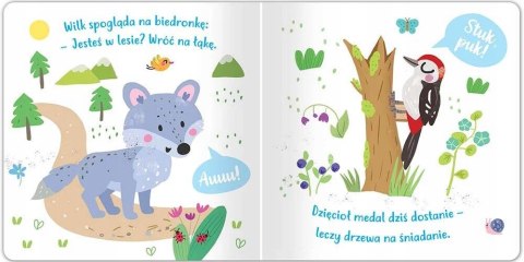W Lesie Posłuchaj zwierząt Książeczka z dźwiękami Aksjomat