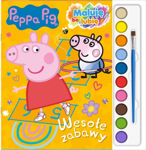 Wesołe zabawy Świnka Peppa Maluję, bo lubię + Farby i pędzelek Media