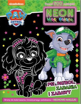 Zadania i zabawy Psi Patrol. Neon Moc koloru Neonowe Naklejki Media