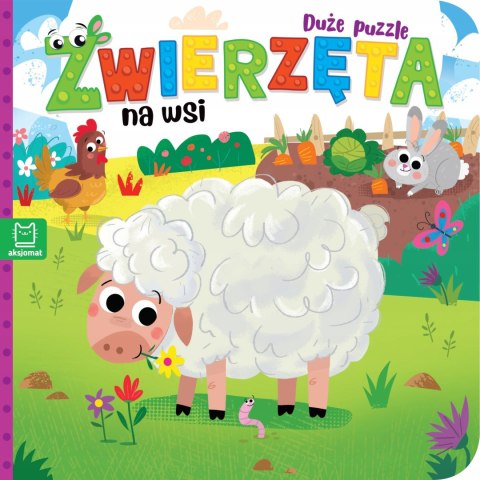 Zwierzęta na wsi Duże puzzle Aksjomat Książka z Puzzlami