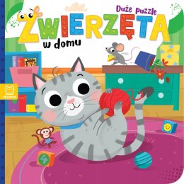 Zwierzęta w domu Duże puzzle Aksjomat Książka z Puzzlami