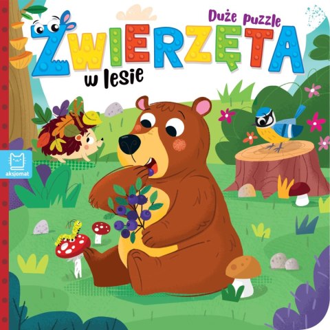 Zwierzęta w lesie Duże puzzle Aksjomat Książka z Puzzlami