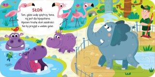 Zwierzęta w zoo Duże puzzle Aksjomat Książka z Puzzlami