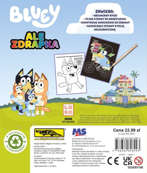 Ale zdrapka Bluey Blue Zdrapywanka Gry i Zabawy ze zdrapkami Łamigłówki