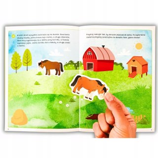 Bazgraki na wsi dla dwulatka Kapitan Nauka Przyklejam odklejam Zgaduję 2+