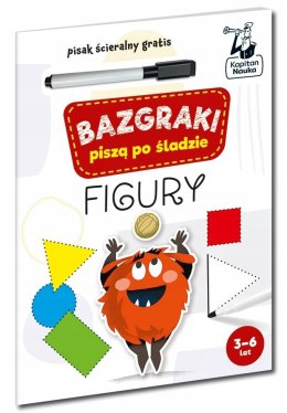 Bazgraki piszą po śladzie Figury Kapitan Nauka