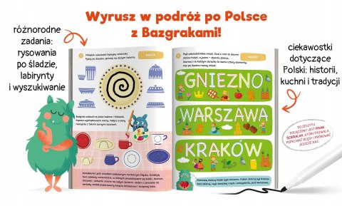 Bazgraki poznają Polskę Kapitan Nauka Piszę i Zmazuję 3-6 lat