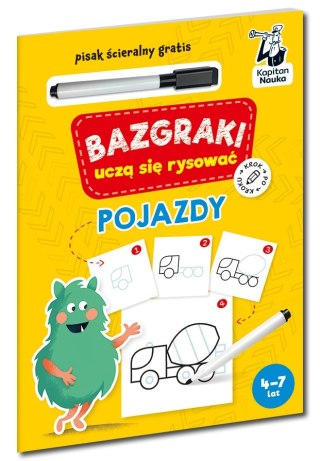Bazgraki uczą się rysować Pojazdy Kapitan Nauka Krok po Kroku