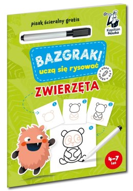 Bazgraki uczą się rysować Zwierzęta Kapitan Nauka Krok po Kroku