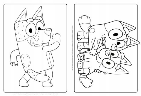 Bluey Paczka do zmalowania Blue + 6 Farbek i pędzelek Farby 8 Obrazków