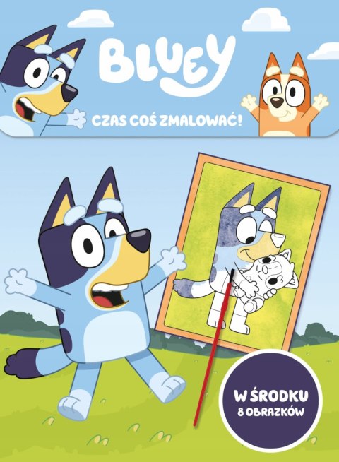 Bluey Paczka do zmalowania Blue + 6 Farbek i pędzelek Farby 8 Obrazków
