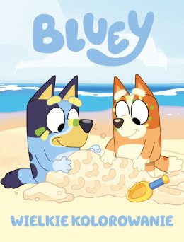 Bluey Paczka pełna zabawy Blue + 4 Kredki Wielkie Kolorowanie Malowanka