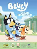 Bluey Paczka pełna zabawy Blue + 4 Kredki Wielkie Kolorowanie Malowanka
