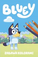 Bluey Paczka pełna zabawy Blue + 4 Kredki Wielkie Kolorowanie Malowanka