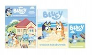 Bluey Paczka pełna zabawy Blue + 4 Kredki Wielkie Kolorowanie Malowanka