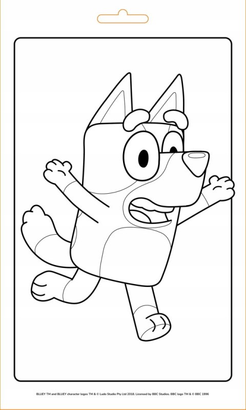 Bluey Zabawa na Całego 100 naklejek wielokrotnego użytku Naklejki Blue