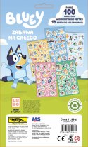 Bluey Zabawa na Całego 100 naklejek wielokrotnego użytku Naklejki Blue