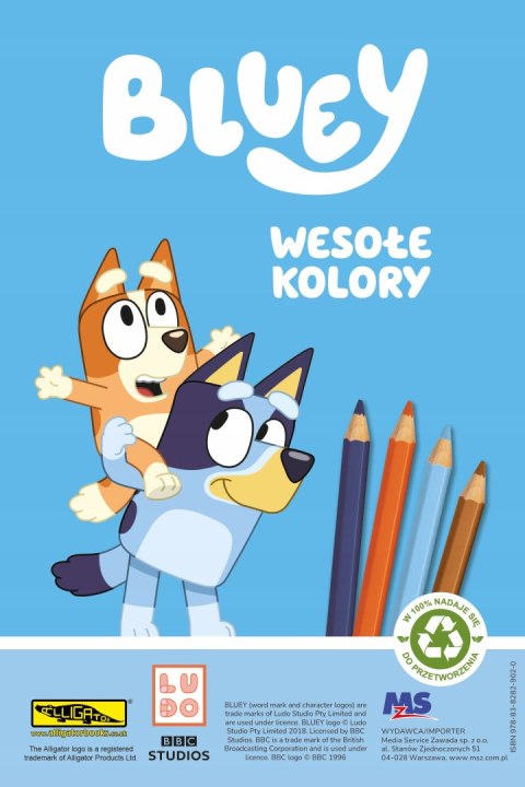 Bluey kolorowe zdrapki Blue Zdrapywanka Kolorowanka Naklejki Wesołe Kolory