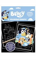 Bluey kolorowe zdrapki Blue Zdrapywanka Kolorowanka Naklejki Wesołe Kolory