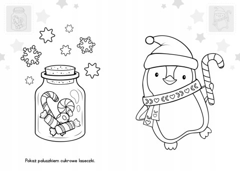 Brzdące Kolorują Magiczne Święta Naklejki Świecące w Ciemności Skrzat