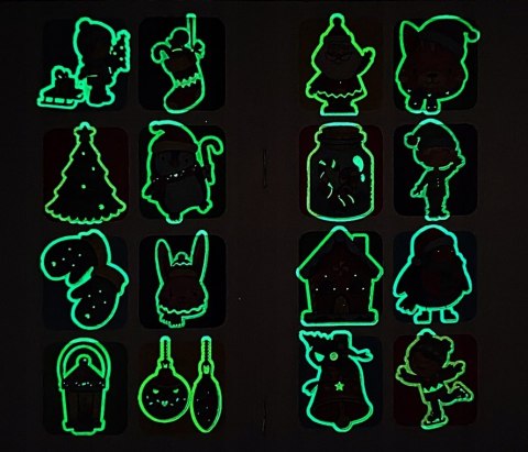 Brzdące Kolorują Magiczne Święta Naklejki Świecące w Ciemności Skrzat