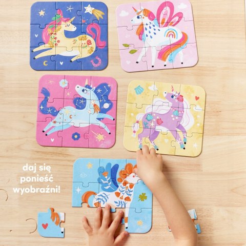 CzuCzu Puzzle Baśniowe jednorożce 3+ 5 układanek Czu czu