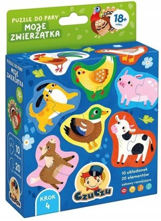 CzuCzu Puzzle do pary Moje Zwierzątka dzieci 18 mies.+ Czu czu Baby
