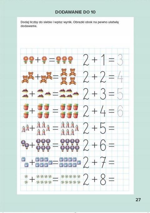 Elementarz nauka liczenia z ćwiczeniami Bookolika