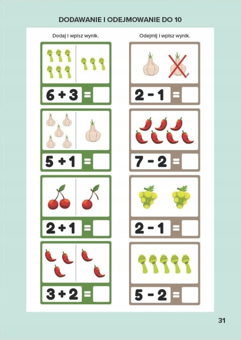 Elementarz nauka liczenia z ćwiczeniami Bookolika