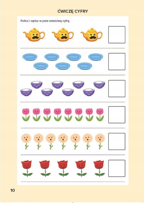 Elementarz nauka liczenia z ćwiczeniami Bookolika