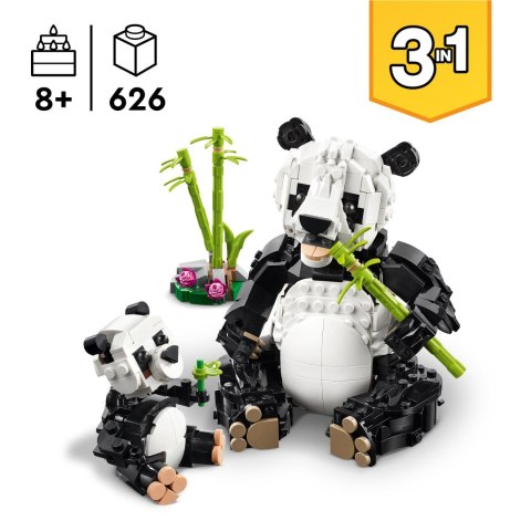 Lego Creator 3w1 31165 Twórca Dzikie zwierzęta: Rodzina pand Panda